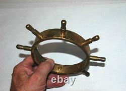 Brass Clock Boat Nautical Wheel Trim Solid Brass 7 Parts (TD1)