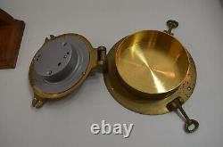 Brass Ships Clock & Barometer Vtg Marine Maritime Boat Gauge PARTS REPAIR