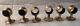 Bronze Hand Rail End Caps And Span Supports For 1 Vintage Boat Parts Lot Of 6