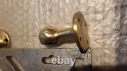 Bronze Handle Rail End Brackets × 4 Vintage Classic Style Boat Parts 3/4 Dowel