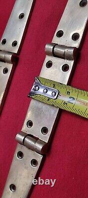 Bronze Strap Hinges 16 Long 3 Segments One Of A Kind Vintage Boat Parts