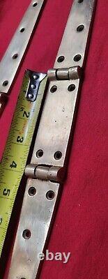 Bronze Strap Hinges 16 Long 3 Segments One Of A Kind Vintage Boat Parts
