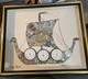 C. Brown Viking Ship Made With Vintage Watch Parts Signed