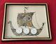 C. Brown Viking Ship Made With Vintage Watch Parts Signed