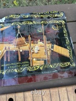 Captain Jack's Cove Pelicans Landing Dock Set Playset Wood Parts MISSING FIGURES