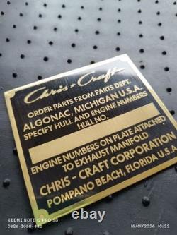 Chris Craft Hull Plate OEM NEW UNSTAMPED Antique Vintage Classic Wood Boat Parts