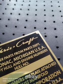Chris Craft Hull Plate OEM NEW UNSTAMPED Antique Vintage Classic Wood Boat Parts