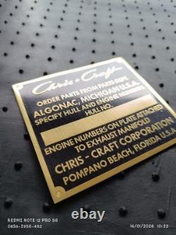 Chris Craft Hull Plate OEM NEW UNSTAMPED Antique Vintage Classic Wood Boat Parts