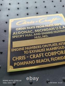 Chris Craft Hull Plate OEM NEW UNSTAMPED Antique Vintage Classic Wood Boat Parts
