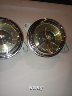 Chris Craft Wood Boat Amperes. Gauges Vintage Original Part Lot of 2 New NOS