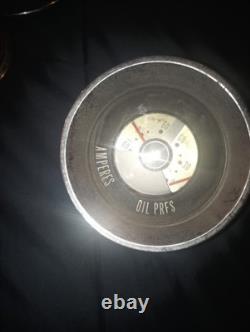 Chris Craft Wood Boat Gauge Dual Amperes Oil Pressure Vintage Original Part