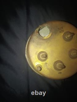 Chris Craft Wood Boat Gauge Dual Amperes Oil Pressure Vintage Original Part