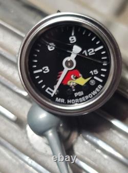 Clay Smith Direct fit 15lb PRESSURE GAUGE Liquid Filled MR HORSEPOWER Hot Rod