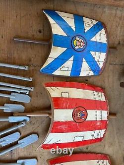 Crossbows And Catapults Game Parts/Spares Ships/Boats x 4 Vintage 1983 TOMY