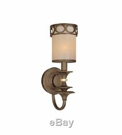 Crystorama 9601-AB, Eclipse 5 Wall Sconce. Antique Brass