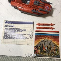Devilfish in Box Vintage 1986 G. I. GI Joe Motorboat 3.75 ARAH Vehicle COMPLETE