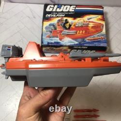 Devilfish in Box Vintage 1986 G. I. GI Joe Motorboat 3.75 ARAH Vehicle COMPLETE