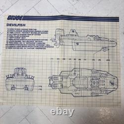 Devilfish in Box Vintage 1986 G. I. GI Joe Motorboat 3.75 ARAH Vehicle COMPLETE