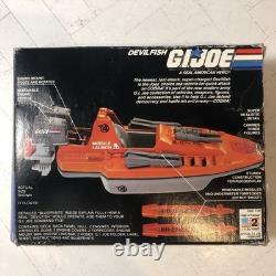 Devilfish in Box Vintage 1986 G. I. GI Joe Motorboat 3.75 ARAH Vehicle COMPLETE