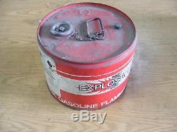 Explosafe Vtg 2.5 Gal Gas Metal Container Safety Anti-Explosion System 10L