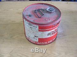 Explosafe Vtg 2.5 Gal Gas Metal Container Safety Anti-Explosion System 10L
