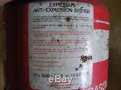 Explosafe Vtg 2.5 Gal Gas Metal Container Safety Anti-Explosion System 10L