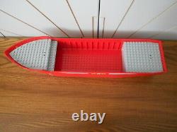 FIRE RESCUE BOAT HULL red, old light grey deck parts LEGOLAND vintage LEGO 4031