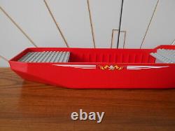 FIRE RESCUE BOAT HULL red, old light grey deck parts LEGOLAND vintage LEGO 4031