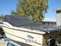 FULL Snap On Black Boat Cover For Vintage Cruisers Cuddy Cabin