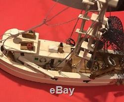 Folk ArtWood Toy Boats Vintage Old Fishing Boat Parts Wear Made And Put Together