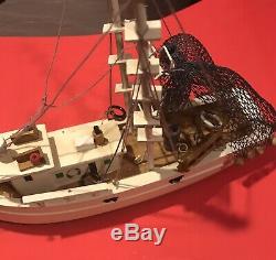 Folk ArtWood Toy Boats Vintage Old Fishing Boat Parts Wear Made And Put Together