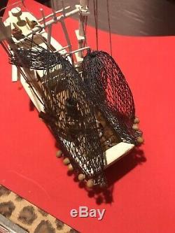 Folk ArtWood Toy Boats Vintage Old Fishing Boat Parts Wear Made And Put Together