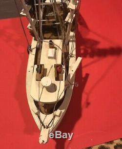 Folk ArtWood Toy Boats Vintage Old Fishing Boat Parts Wear Made And Put Together