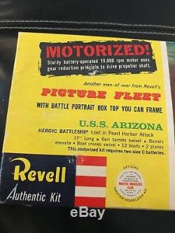 For Parts Vintage Revell U. S. S. Arizona Motorized Model Kit Ship Boat