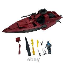 GI Joe Vintage 1985 Cobra Moray Hydrofoil Boat with Driver Lamprey + Gun and Parts