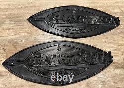 Glastron boat name plate placard emblem pair Vintage marine parts