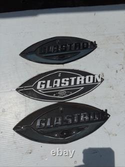 Glastron boat name plate placard emblem pair Vintage marine parts