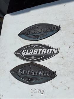 Glastron boat name plate placard emblem pair Vintage marine parts