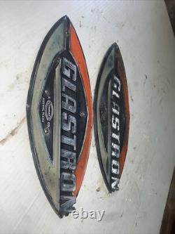 Glastron boat name plate placard emblem pair Vintage marine parts