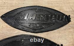 Glastron boat name plate placard emblem pair Vintage marine parts