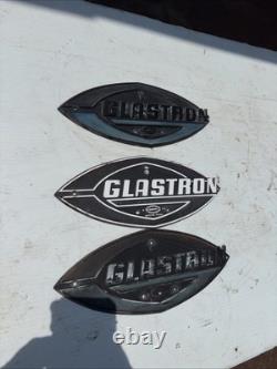 Glastron boat name plate placard emblem pair Vintage marine parts