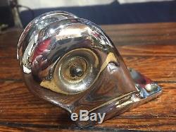 HEAVY DUTY VINTAGE OLD CHROMED CAST BRONZE ANCHOR ROLLER WithGREASE NIPPLE