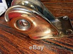HEAVY DUTY VINTAGE OLD POLISHED CAST BRONZE ANCHOR ROLLER WithGREASE NIPPLE