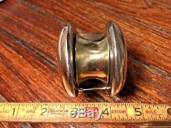 HEAVY DUTY VINTAGE OLD POLISHED CAST BRONZE ANCHOR ROLLER WithGREASE NIPPLE