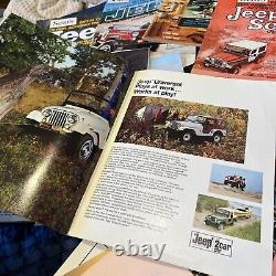 HUGE LOT 20+ Vintage 1960s 1970s JEEP Dealer BROCHURES CATALOGS CJ Jeepster