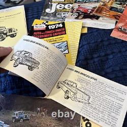 HUGE LOT 20+ Vintage 1960s 1970s JEEP Dealer BROCHURES CATALOGS CJ Jeepster