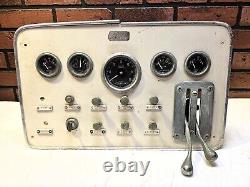 Hubert Johnson Vintage Boat Control Panel Untested For Parts Teleflex