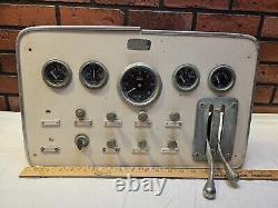 Hubert Johnson Vintage Boat Control Panel Untested For Parts Teleflex
