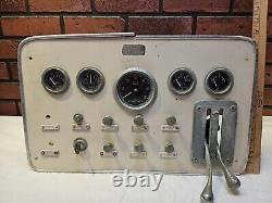 Hubert Johnson Vintage Boat Control Panel Untested For Parts Teleflex