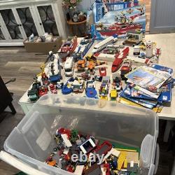 Huge LEGO vintage lot Firetrucks, Boats, Airplanes, Minifigures, Asst Parts